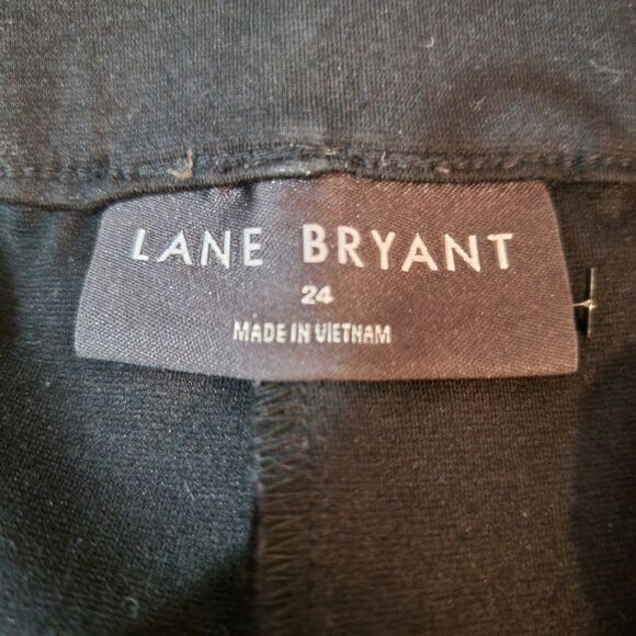 Lane Bryant Nwot Black Ponte Pull-On Straight Leg Pant Pants Size 24 - Picture 5 of 6